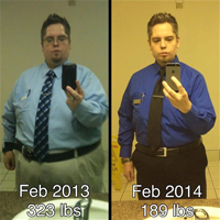 Mike, C25K graduate. 323 lbs → 189 lbs.